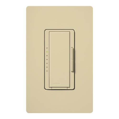 Lutron HWA-10D-IV HomeWorks QS Wired Maestro 1000W Incandescent or 800W MLV Single/Multi-Location Dimmer, Matte Finish, Ivory
