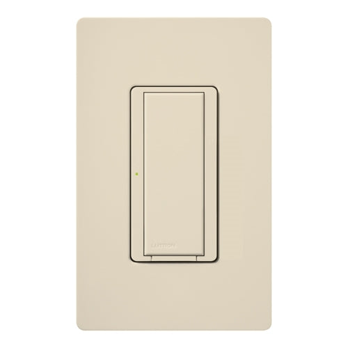 Lutron HWA-8ANS-LA HomeWorks QS Wired Maestro 8A Lighting or 5.8A Motor Neutral Electronic Single/Multi-Location Switch, Matte Finish, Light Almond