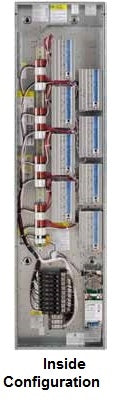 Lutron HWBP-8D-20-120L3 HomeWorks QS Control Panel with Breaker, 8-Module, Standard Breakers, 1-Phase, 3-Wire, 20 A 120/240V
