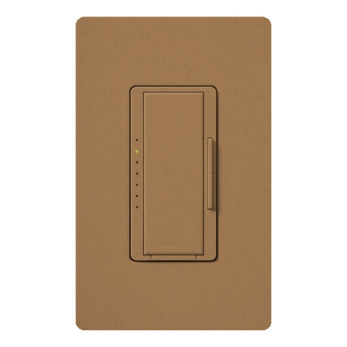 Lutron HWD-10ND-TC HomeWorks QS Wired Maestro 150W LED or 1000W Incandescent or 800W Magnetic Low Voltage Single Pole / Multi Location Dimmer, Neutral Wire Required, in Terracotta