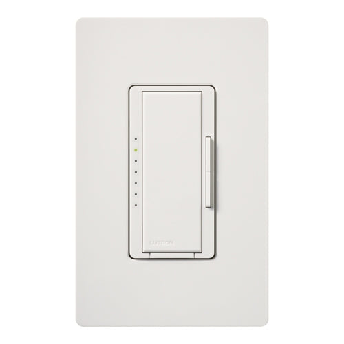 Lutron HWD-6D-SW HomeWorks QS Wired Maestro 600W Incandescent or 450W Magnetic Low Voltage Single Pole / Multi Location Dimmer, in Snow