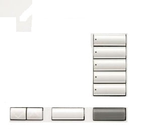 Lutron LBK-T5RL-BL-E HomeWorks RF Large Button Tabletop 5-button with Raise/Lower, Engraved, Button Kit only in Black