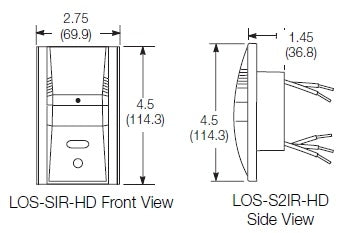 Lutron LOS-S2IR-HD-WH Passive Infrared Wall Switches, 1000 sq. ft. in White