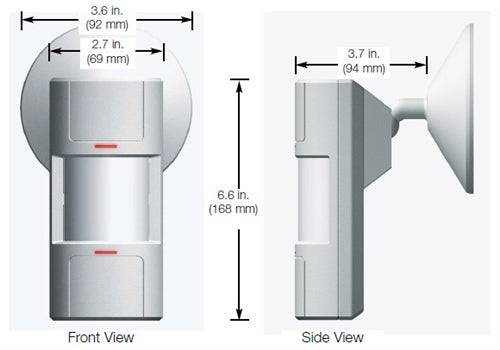 Lutron LOS-WIR-WH Wall Mount Passive Infrared Sensor, 1600 sq ft Coverage and 110 deg Field of View