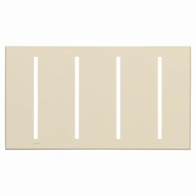 Lutron LWT-GGGG-LA Grafik T Architectural Wallplate 4 Gang in Light Almond