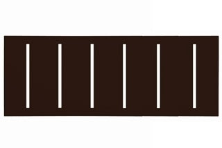 Lutron LWT-GGGGGG-BR Grafik T Architectural Wallplate 6 Gangin Brown