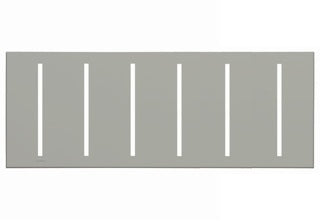 Lutron LWT-GGGGGG-GR Grafik T Architectural Wallplate 6 Gangin Gray