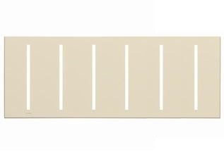 Lutron LWT-GGGGGG-LA Grafik T Architectural Wallplate 6 Gangin Light Almond