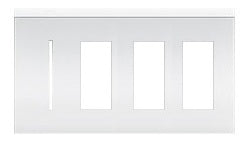 Lutron LWT-GTTT-BN New Architectural Wallplate 4 Gang, Grafik T and New Architectural Opening, in Bright Nickel, Special Metal Finish