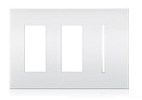 Lutron LWT-TTG-IV New Architectural Wallplate 3 Gang, New Architectural and Grafik T Opening, in Ivory, Matte Finish