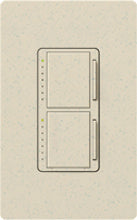 Lutron MA-L3L3-LS Maestro Satin 2 x 300W Incandescent / Halogen Single Location Dual Dimmer in Limestone
