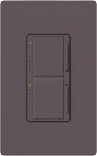 Lutron MA-L3L3-PL Maestro Satin 2 x 300W Incandescent / Halogen Single Location Dual Dimmer in Plum