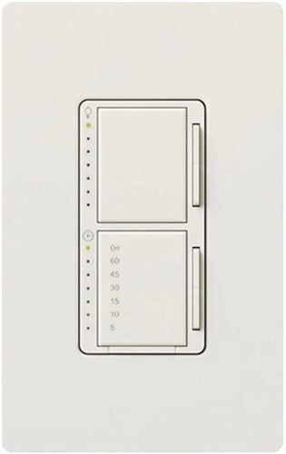Lutron MACL-L3T251-MN Satin 300W & 2.5A LED/Incandescent/Halogen Single Location Dimmer & Timer in Midnight