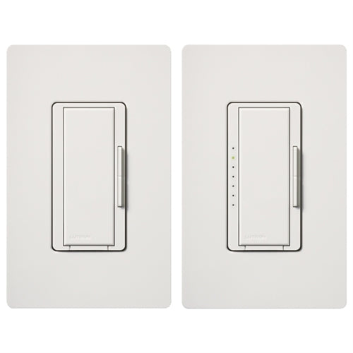 Lutron MAW-603-RH-WH Maestro 600W Incandescent / Halogen Dimming Package with Wallplate and Companion Dimmer in White