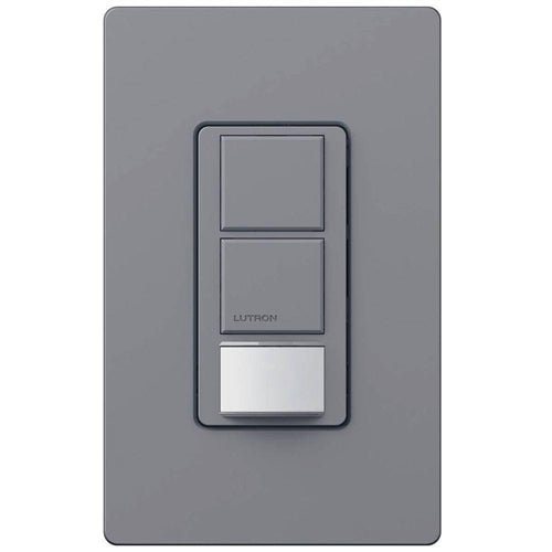 Lutron MS-OPS6-DDV-GR Maestro Dual-circuit Switch with Occupancy/Vacancy Sensor, 6A 120V-277V in Gray