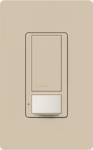 Lutron MS-OPS6M-DV-TP (MS-OPS6M2-DV-TP) Maestro Switch with Occupancy Sensor Dual Voltage 120V-277V / 6A Multi Location in Taupe
