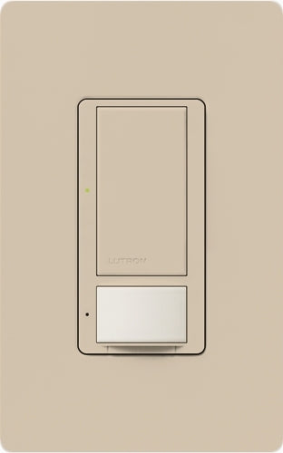 Lutron MS-PPS6-DDV-TP Maestro Dual-circuit Switch with Partial-on Occupancy Sensor, 6A 120V-277V in Taupe