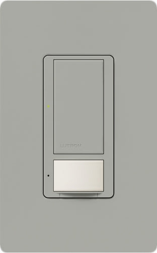 Lutron MS-VPS6M2U-DV-GR Maestro Switch with Vacancy Sensor Dual Voltage 120V-277V / 6A Multi Location, Neutral or Ground Wire, in Gray