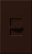 Lutron NFTU-5A-BR Nova 120V / 5A Fluorescent Tu-Wire Single Pole Slide-to-Off Dimmer in Brown