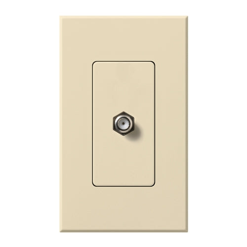 Lutron NT-CJ-BE Nova T Single Cable Jack in Beige, Matte Finish