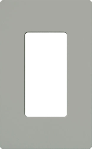 Lutron NT-R3-FB-GR Nova T Screwless 1 Gang Wallplate Decora Opening, Fins Broken, in Gray, Matte Finish