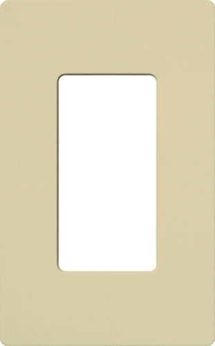 Lutron NT-R3-FB-IV Nova T Screwless 1 Gang Wallplate Decora Opening, Fins Broken, in Ivory, Matte Finish