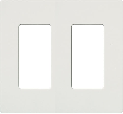 Lutron NT-R3R3-FB-CLA Nova T Screwless 2 Gang Wallplate Decora Opening, Fins Broken, in Clear Anodized, Aluminum Finish