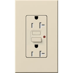 Lutron NTR-20-GFTR-LA Nova T Duplex Tamper Resistant GFCI Receptacles 20A 125V in Light Almond, Matte Finish (Replaced by NTR-20-GFST-LA)
