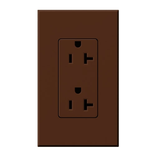 Lutron NTR-20-SI Nova T Receptacles 20A 125V in Sienna, Matte Finish