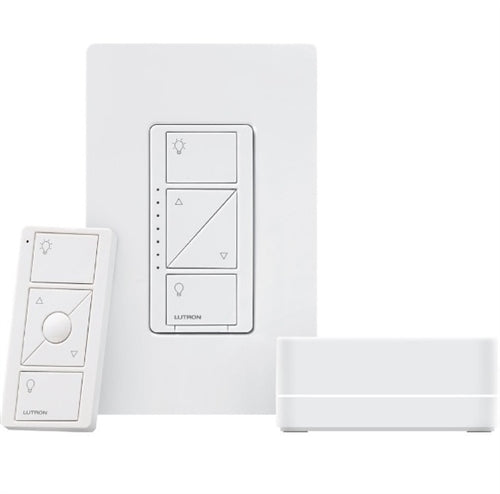 Lutron P-BDG-PKG1P Caseta Smart Bridge Dimmer Kit with Pico Remote for Floor and Table Lamps