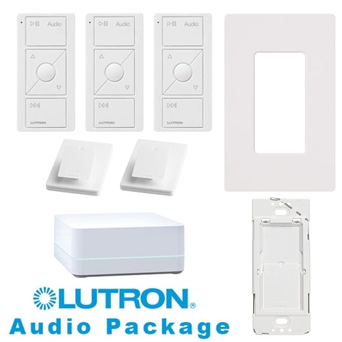 Lutron P-BDGPRO-PKG3AW Caseta Smart Bridge Pro with 3 Picos Audio Kit