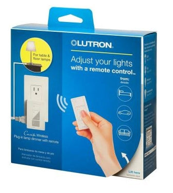 Lutron P-PKG1P-WH Caseta Wireless Starter Kit (Pico Controller + Lamp Dimmer) in White