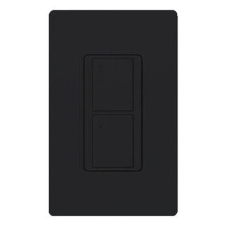 Lutron PD-5S-DV-BL 5A 2-button RF Switch, 5A Lighting/ 3A Fan (1/10 HP Motor, 120 V only), Black