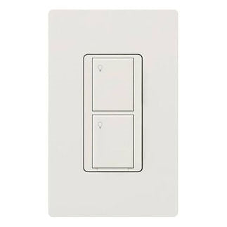 Lutron PD-5S-DV-WH 5A 2-button RF Switch, 5A Lighting/ 3A Fan (1/10 HP Motor, 120 V only), White