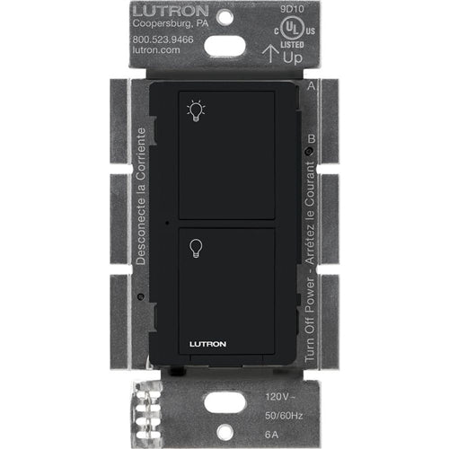 Lutron PD-6ANS-BL Caseta Wireless 720W Incadescent/ Halogen/ ELV, 720VA MLV, 6A LED/ Fluorescent, Neutral-Wire Switch, Black