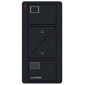Lutron PJ2-2BRL-GBL-S01 Pico Wireless Control with indicator LED, 434 Mhz, 2-Button with Raise/Lower and Shade Icon Engraving in Black