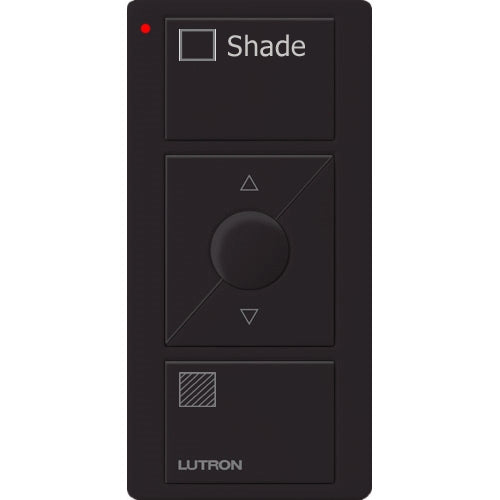 Lutron PJ2-3BRL-GBL-S02 Pico Wireless Control with indicator LED, 434 Mhz, 3-Button with Raise/Lower and Shade Text Engraving in Black