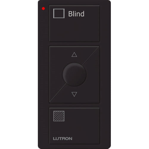 Lutron PJ2-3BRL-GBL-S05 Pico Wireless Control with indicator LED, 434 Mhz, 3-Button with Raise/Lower and Blind Text Engraving in Black