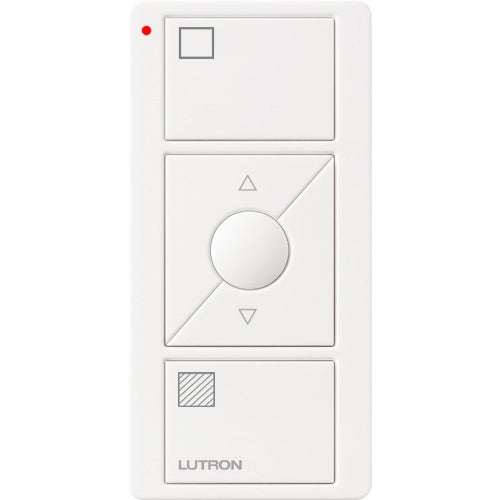 Lutron PJ2-3BRL-GWH-S01 Pico Wireless Control with indicator LED, 434 Mhz, 3-Button with Raise/Lower and Shade Icon Engraving in White