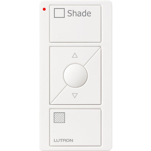 Lutron PJ2-3BRL-GWH-S02 Pico Wireless Control with indicator LED, 434 Mhz, 3-Button with Raise/Lower and Shade Text Engraving in White