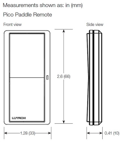 Lutron PJ2-P2B-GIV Pico Paddle Remote, 2-Button in Ivory