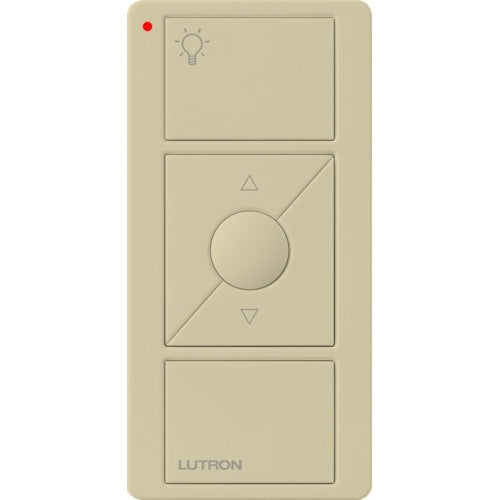 Lutron PJN-3BRL-GIV-L01 Pico Wireless Control with indicator LED and Nightlight, 434 Mhz, 3-Button with Raise/Lower and Light Icon Engraving in Ivory