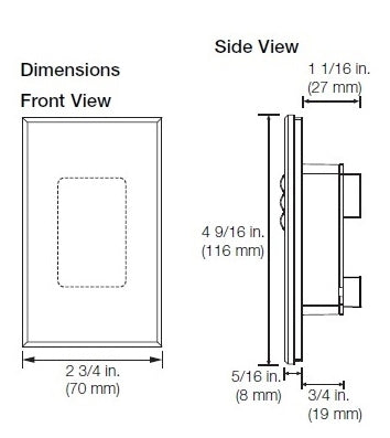 Lutron QSWS2-5BI-SG seeTouch QS Wallstation 5-Button Wallstation for Grafik Eye QS System, Insert Style in Sea Glass Unengraved