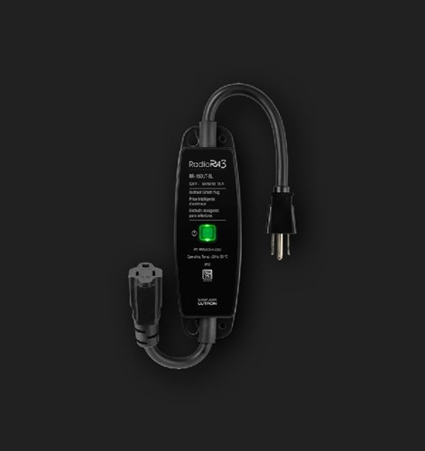 Lutron RR-15OUT-BL RadioRA 3 Outdoor Smart Plug-in Switch in Black