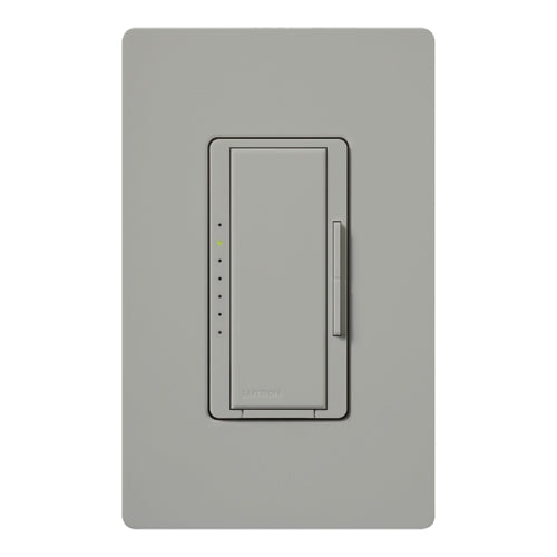 Lutron RRD-6NA-GR RadioRA 2 600W Magnetic / Electronic Low Voltage Phase Adaptive Dimmer with Neutral Wire in Gray