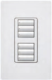 Lutron RRD-W3BD-PD RadioRA 2 Wall Mount 3-Button Dual Group, 450W Two-wire or Neutral Wire Dimmer in Palladium