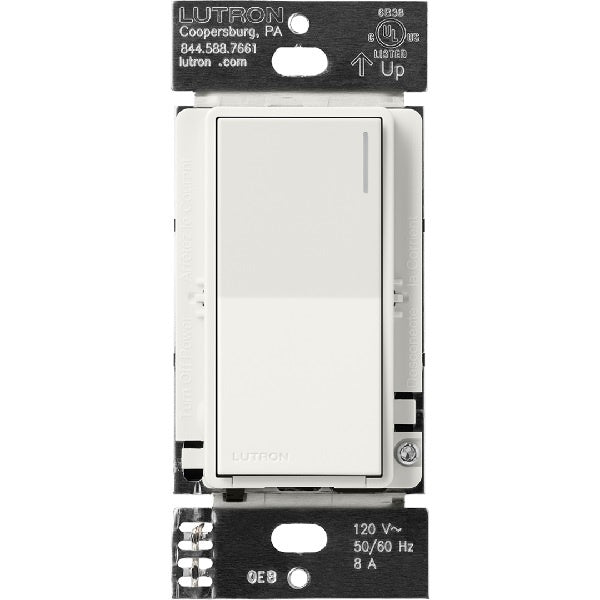 Lutron RRST-8ANS-GL RadioRA 3 Sunnata 8 A Light, 1/4 HP 5.8 A Motor RF Switch in Glacier White