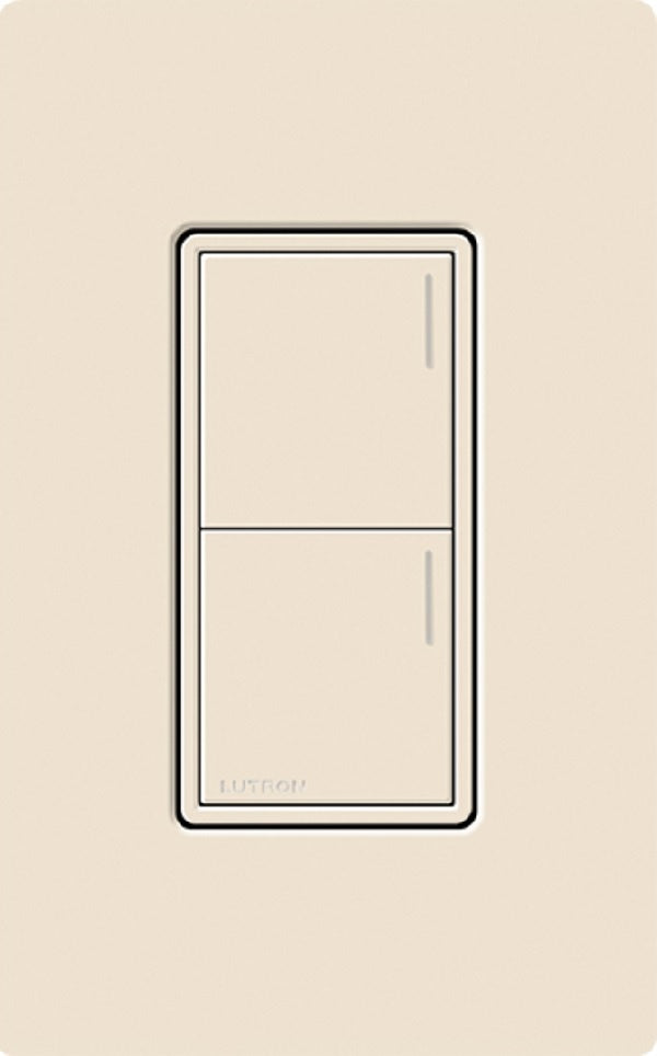 Lutron RRST-HN2B-LA RadioRA 3 Sunnata RF Keypad, 2-Button Hybrid Keypad in Light Almond