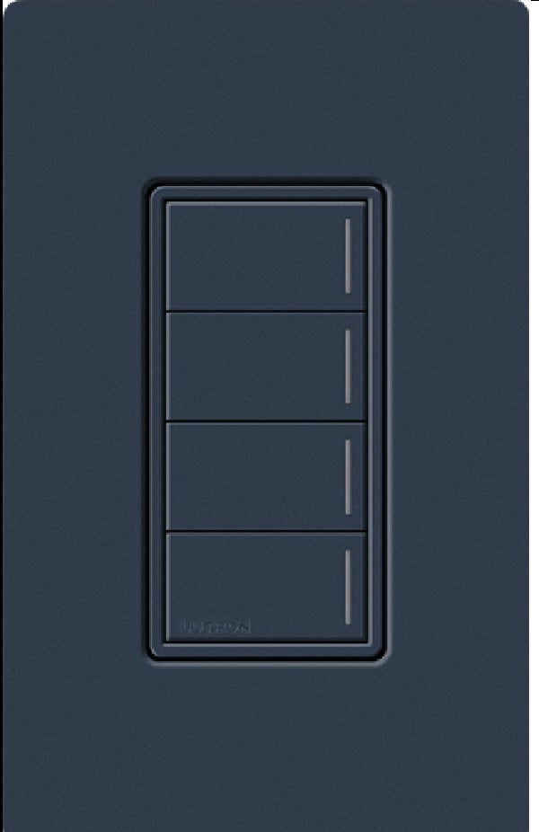 Lutron RRST-HN4B-DE RadioRA 3 Sunnata RF Keypad, 4-Button Hybrid Keypad in Deep Sea