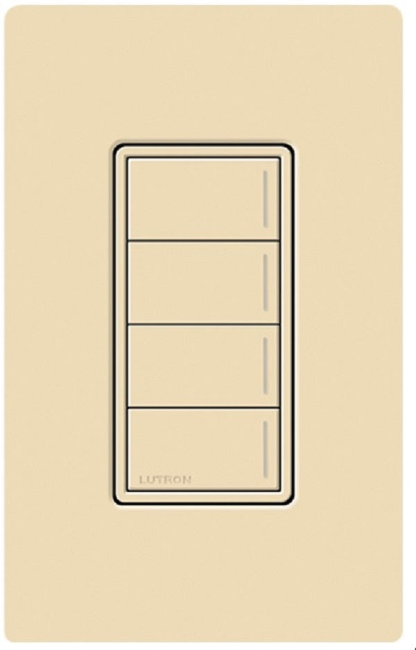 Lutron RRST-HN4B-IV RadioRA 3 Sunnata RF Keypad, 4-Button Hybrid Keypad in Ivory